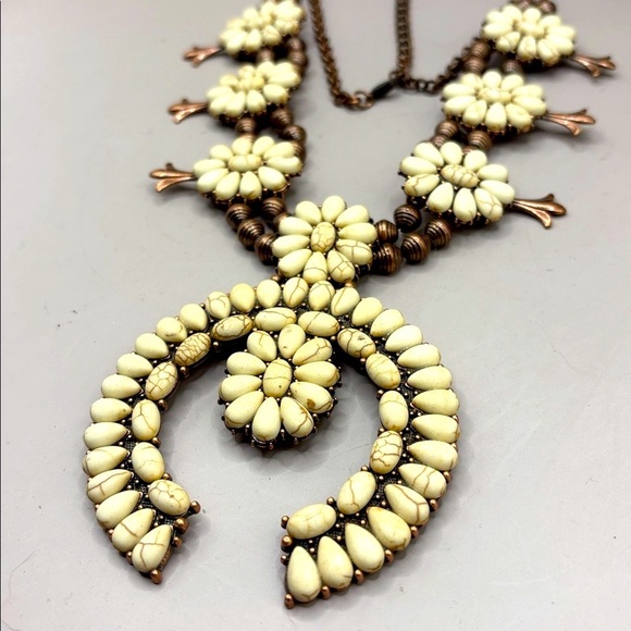 Shop Char’s Jewelry - Cream and Brown Squash Blosson Necklace